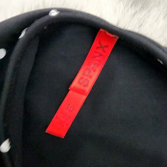 NEW Spanx Black Polka Dot Flirty Skirted Ruffle Swim Bottom - Picture 6 of 9